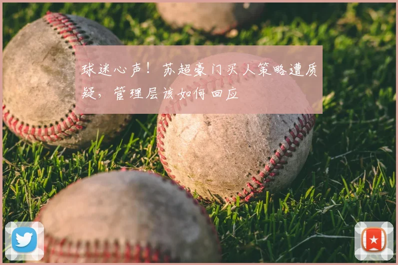 球迷心声！苏超豪门买人策略遭质疑，管理层该如何回应